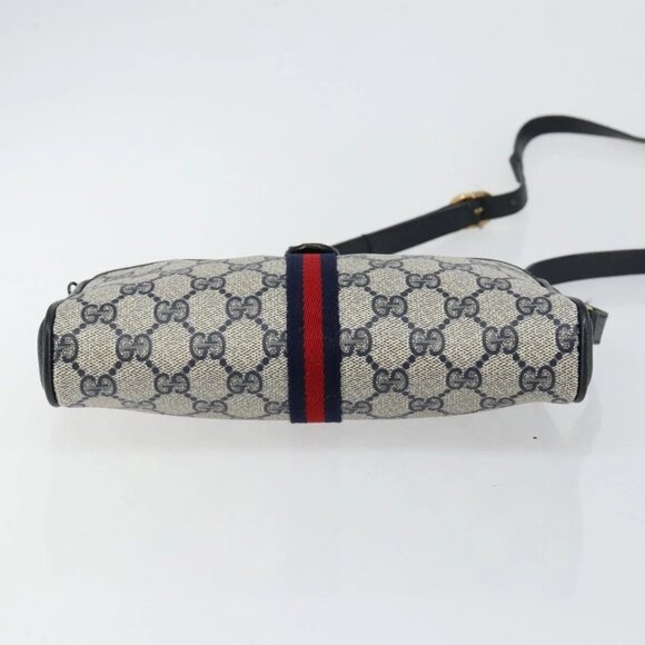 GUCCI GG Supreme Sherry Line Shoulder Bag PVC Navy Gold 10 02 055 Auth ep11283 - Picture 6 of 16